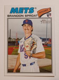 2026 Topps Heritage Brandon Sproat Rookie Baseball Card Mets