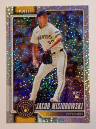 2026 Topps Sandglitter Jacob Misiorowski Rookie Parallel Baseball Card Brewers