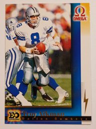 1998 Pacific Omega Troy Aikman E.O. Portraits Insert Football Card Cowboys