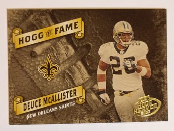 2003 Playoff Hogg Of Fame #'d /500 Deuce McAllister Football Card Saints