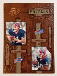 2004 Playoff Hogg Heaven #'d /1050 Pig Pals Drew Bledsoe / Eric Moulds Football Card Bills