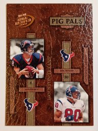 2004 Playoff Hogg Heaven #'d /1050 Pig Pals David Carr / Andre Johnson Football Card Texans