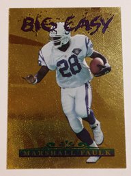 1996 Collector's Edge Big Easy Gold Foil #'d /3100 Marshall Faulk Insert Football Card Colts