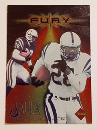 1997 Collector's Edge Fury Marshall Faulk Insert Football Card Colts