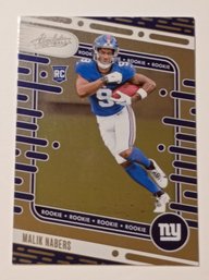 2024 Panini Absolute Malik Nabers Rookie Football Card Giants