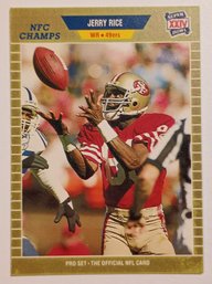 1989 Pro Set GTE Collector's Edition Super Bowl Album Jerry Rice Football Card 49ers