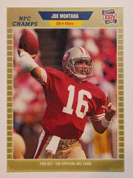 1989 Pro Set GTE Collector's Edition Super Bowl Album Joe Montana Football Card 49ers