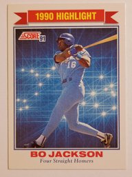 1991 Score Bo Jackson Highlight Baseball Card Royals