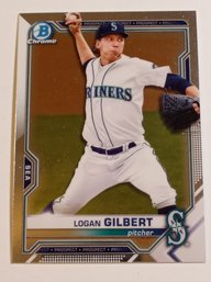 2021 Bowman Chrome Logan Gilbert Prospect Baseball Card Mariners