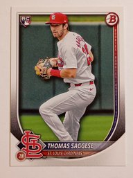 2025 Bowman Thomas Saggese Rookie Baseball Card Cardinals