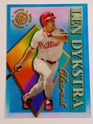 1995 Topps Stadium Club Clear-Cut Len Dykstra Insert Baseball Card Phillies