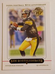 2005 Topps Ben Roethlisberger 50th Anniversary Football Card Steelers