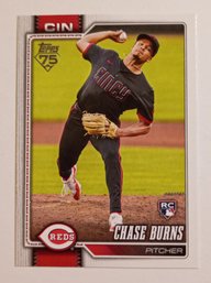 2026 Topps Chase Burns Rookie Baseball Card Reds