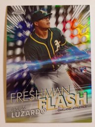 2020 Topps Chrome Jesus Luzardo Rookie Freshman Flash Insert Baseball Card A's