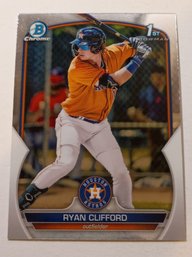 2023 Bowman Chrome Ryan Clifford 1st Bowman Prospect Baseball Card Astros
