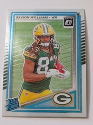 2025 Panini Donruss Optic Savion Williams Rookie Football Card Packers