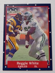 1991 Fleer Stars 'N Stripes Reggie White Football Card Eagles