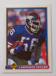 1991 Bowman Lawrence Taylor Football Card Giants