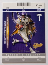 2004 Fleer Athentix NFL Randy Moss Football Card Vikings