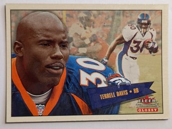 2001 Fleer Tradition Glossy Terrell Davis Football Card Broncos