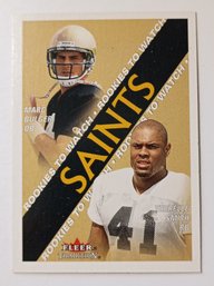 2000 Fleer Tradition Rookies To Watch Marc Bulger / Terrelle Smith Rookie Football Card Saints