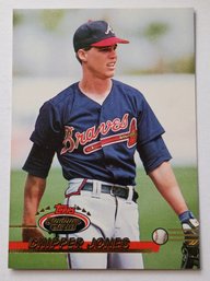 1993 Topps Stadium Club Chipper Jones Baseball Card Braves