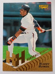 1996 Pinnacle Barry Bonds 'Hardball Heroes' Baseball Card Giants