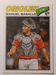 2026 Topps Heritage Samuel Basallo Rookie Baseball Card Orioles