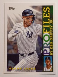 2026 Topps Aaron Judge Profiles By Ken Griffey Jr. Insert Baseball Card Yankees
