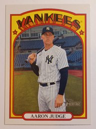 2021 Topps Heritage Aaron Judge Baseball Card Yankees