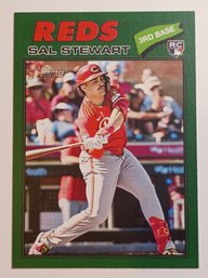2026 Topps Heritage Green Sal Stewart Rookie Parallel Baseball Card Reds