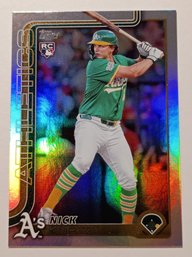 2025 Topps Rainbow Foil Nick Kurtz Rookie Parallel Baseball Card A's