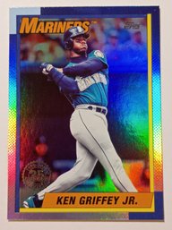 2025 Topps Ken Griffey Jr. '90 Topps 35th Anniversary Foil Insert Baseball Card Mariners