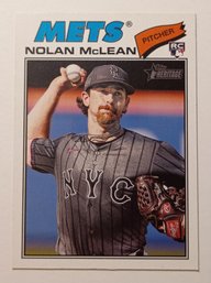 2026 Topps Heritage Nolan McClean Rookie Baseball Card Mets