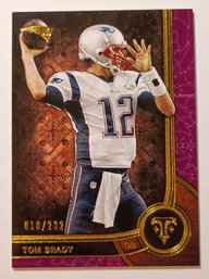 2015 Topps Tripple Threads #'d /232 Tom Brady Purple Parallel Football Card Patriots