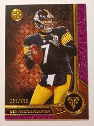 2015 Topps Tripple Threads #'d /232 Ben Roethlisberger Purple Parallel Football Card Steelers