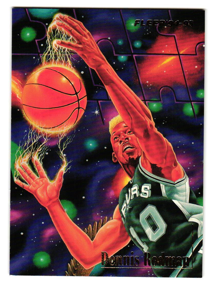 1994-95 Fleer Dennis Rodman Pro Visions He's Got Glass Insert
