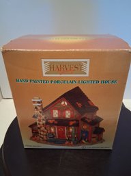 Harvest Hand Painted Porcelain Lighted House