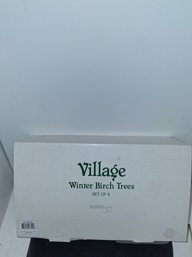 Vintage Department 56 Village Accessories Winter Birch Trees