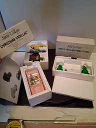 Vintage Dept 56 Christmas Village Accessory Lot