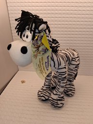 New With Tag Bendable Animal Zebra Plush