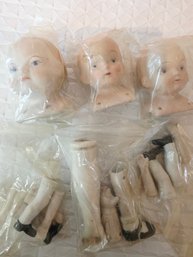 Lot 112 Of Porcelain Heads Of Dolls And Body Parts