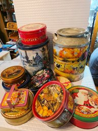 Large Collection Of Vintage Tins