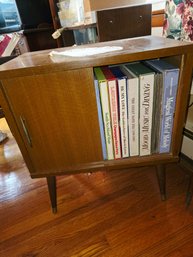 Lot 30 Small MCM Cabinet With Records Cluded