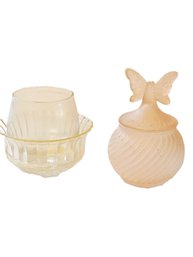 2 Fairy Lamps, Glass Candle Holders