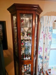 Glass Curio With Lights, Tall, Without Contents