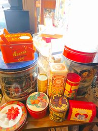 Lot 81 - Large Collection Of Vintage Tins, Including Reeses