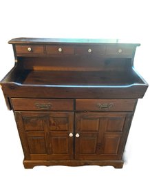 Vintage Likely Ethan Allen Antiqued Pine 'Old Tavern' Dry Sink Buffet