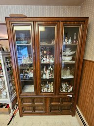 Massive Wooden Curio Dresser With Glass Windows, Lot #216