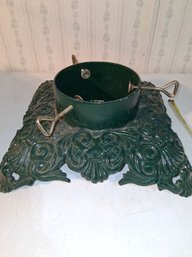Antique Green Christmas Tree Stand 14 And A Half By 14 And 1/2 Wide